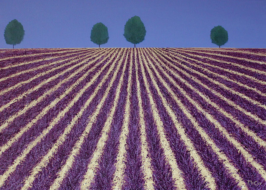 Lavender Field 2 Painting by K McCoy