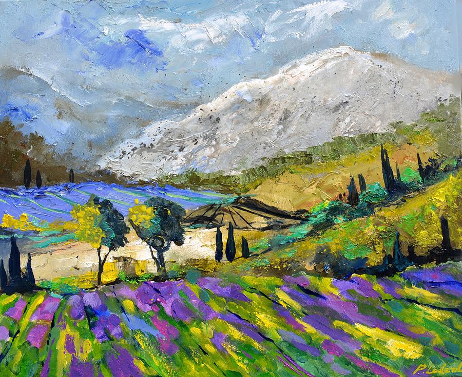 Lavender in Provence  #1 Painting by Pol Ledent