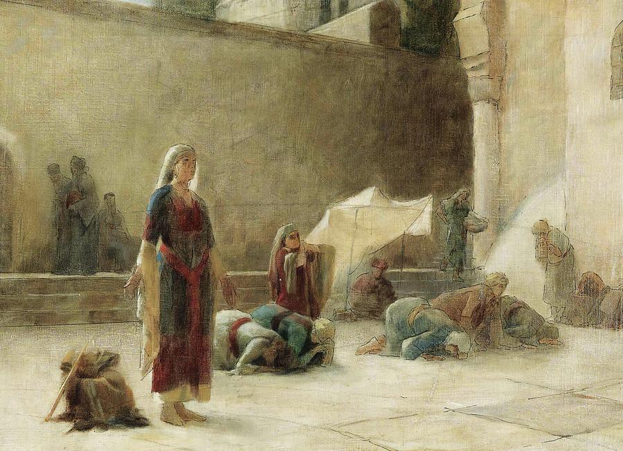 Le Parvis Du Saint Sepulcre a Jerusalem #2 Painting by Lagra Art
