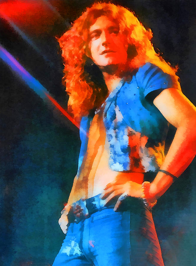 Led Zeppelin Robert Plant Digital Art By Asep Sendowo Fine Art America 7559