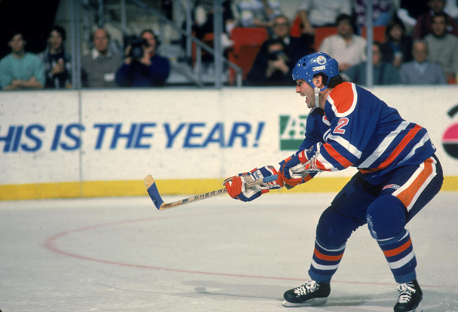 Lee Fogolin Of The Edmonton Oilers #1 Photograph by B Bennett