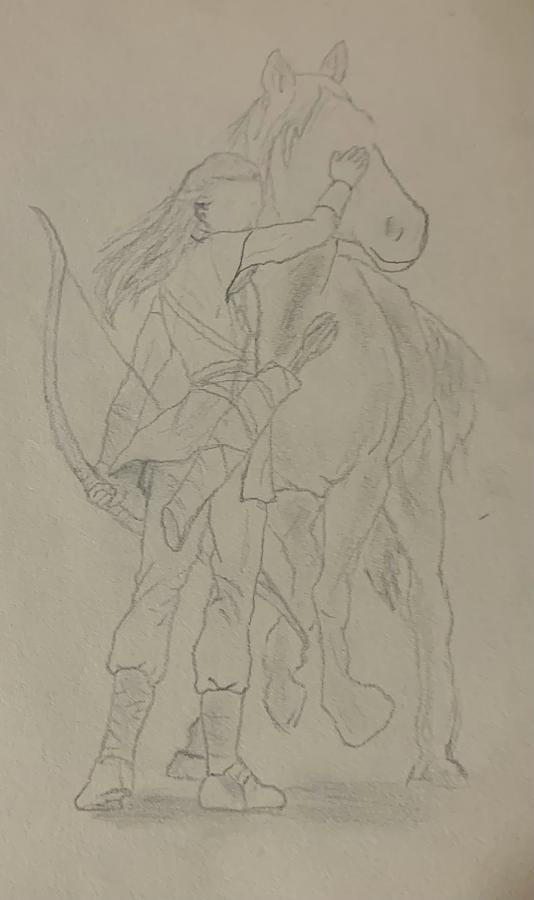 Legolas #1 Drawing by Julia Vance