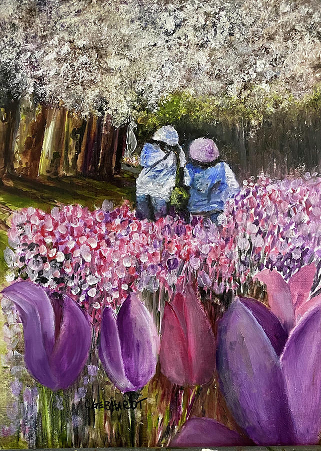 Leiden Tulips #1 Painting by Chuck Gebhardt
