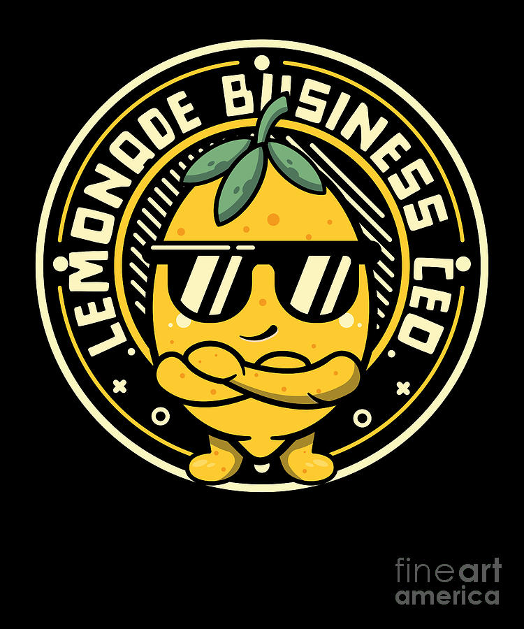 Lemonade Business CEO Business Cardboard Lemonade Stand Digital Art by
