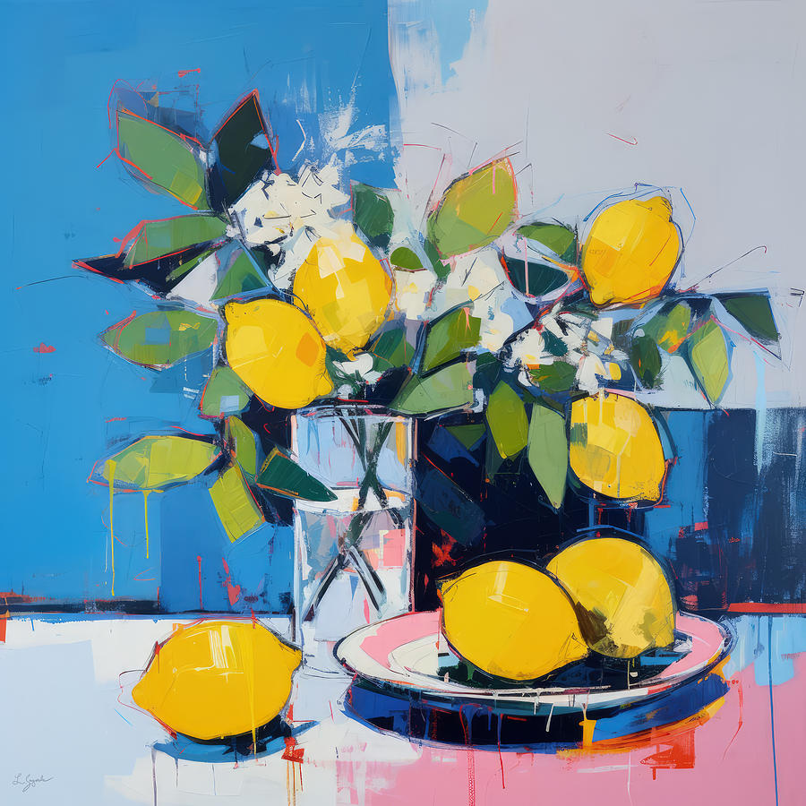 Lemon Paintings Painting by Lourry Legarde