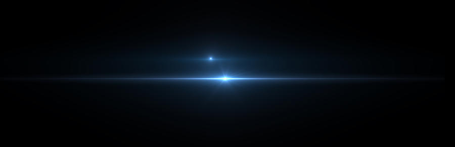 Lens flare light on black background. #1 Photograph by Aroon Phetcharat