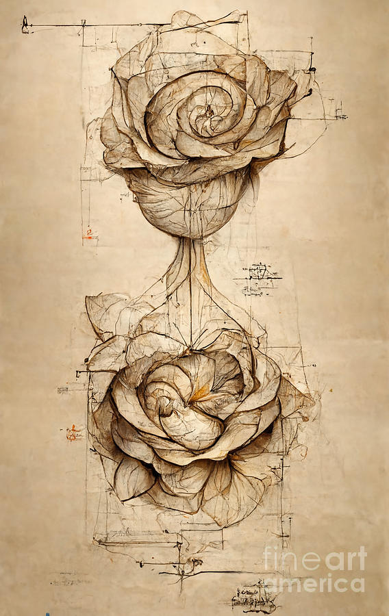 Leonardo And The Rose Digital Art