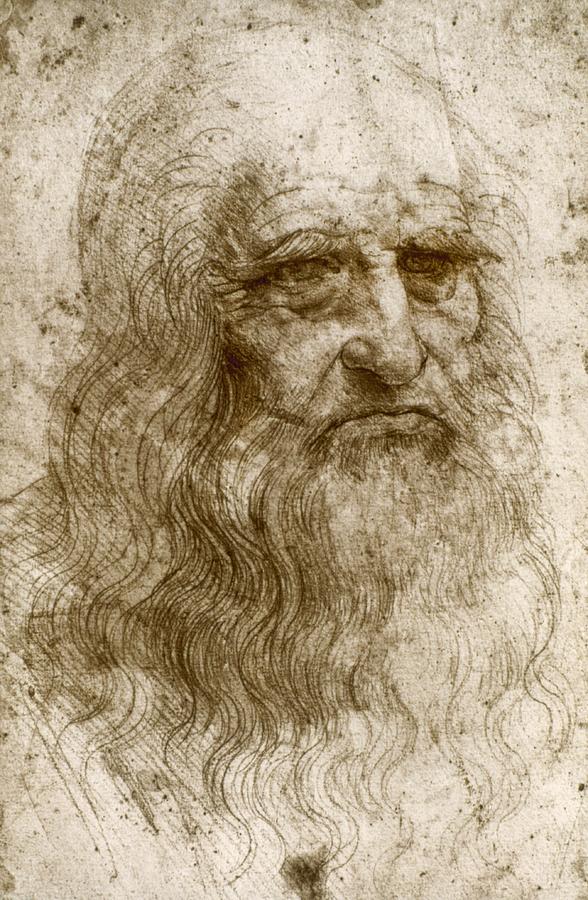 Leonardo Da Vinci Self-Portrait #1 Drawing by Leonardo Da Vinci - Fine ...