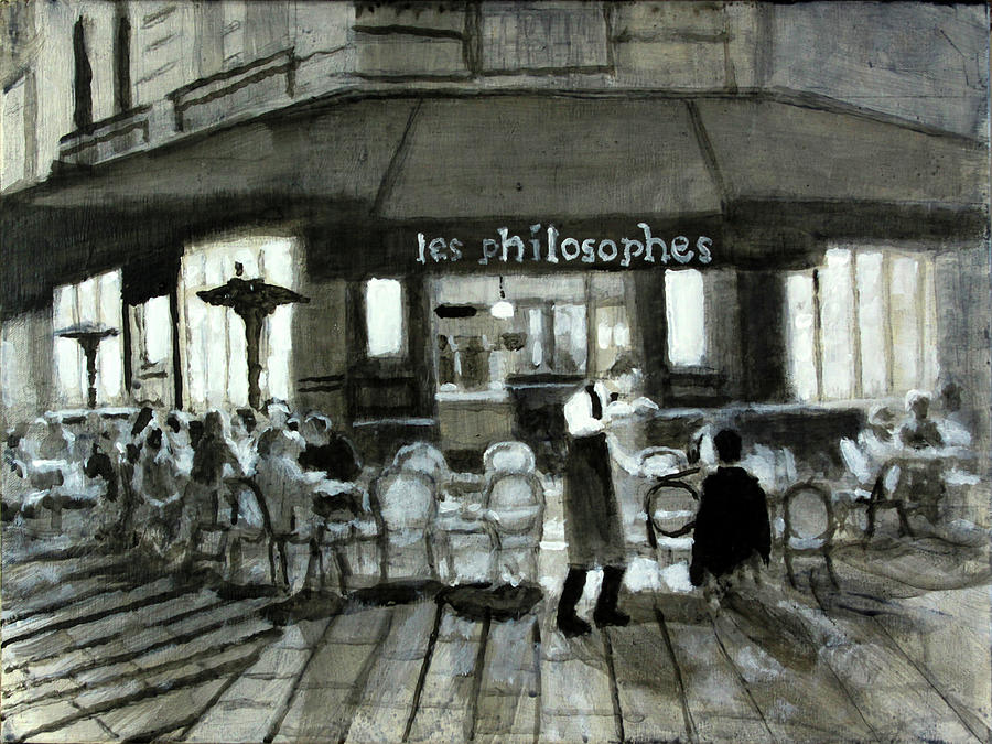 Les Philosophes #1 Painting by David Zimmerman