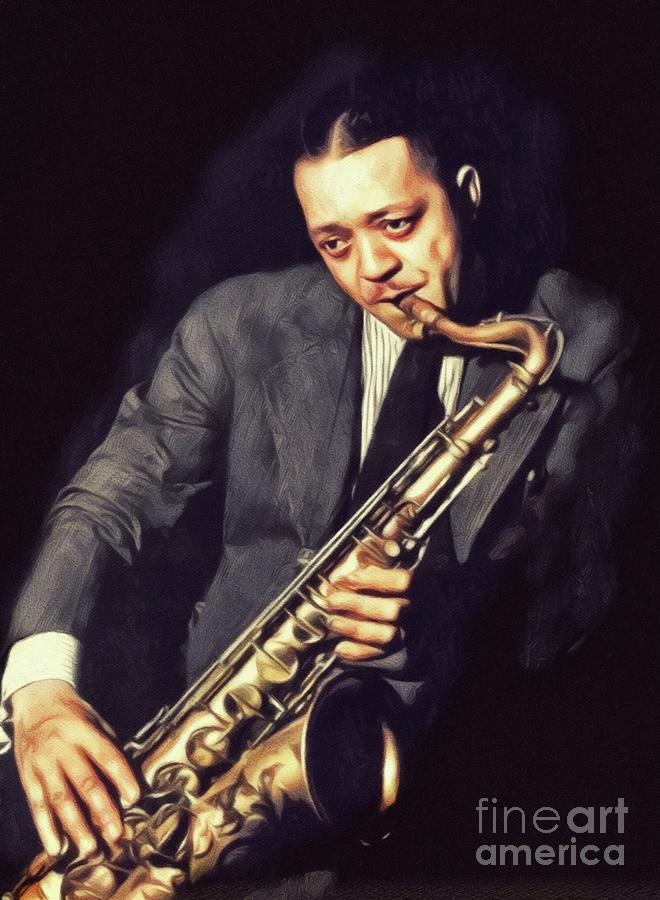 Lester Young, Music Legend Painting