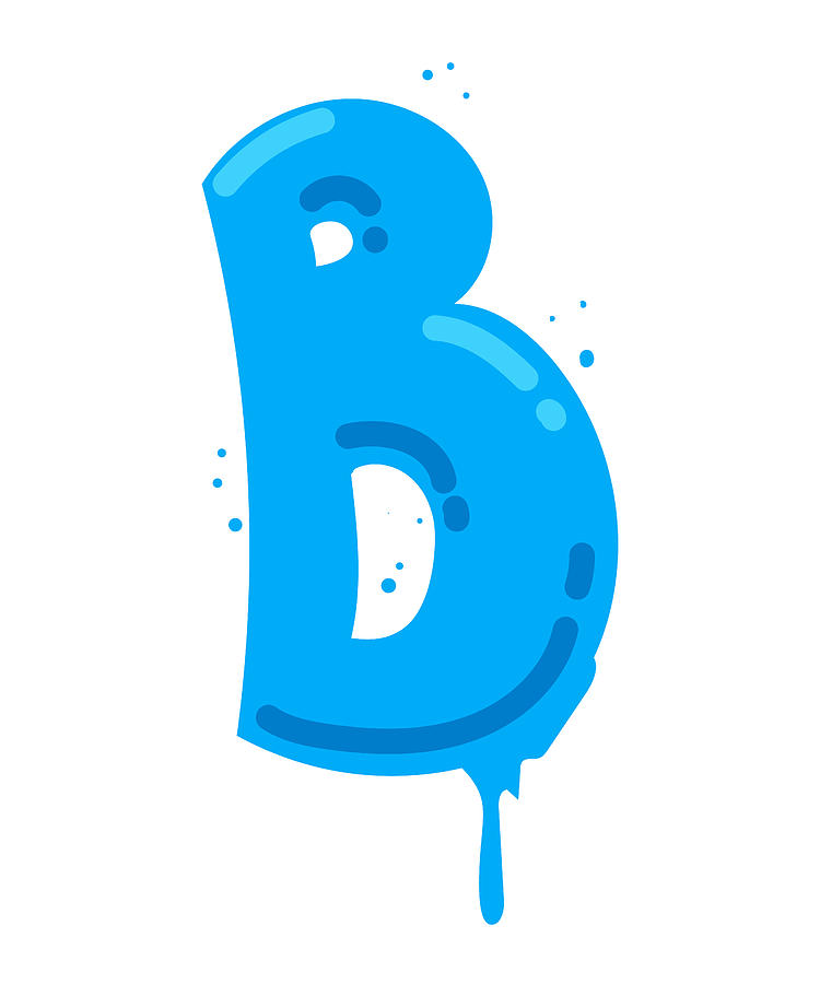 Letter B Graffiti Alphabet, B Typography Blue letter B, Bubble Letter B ...