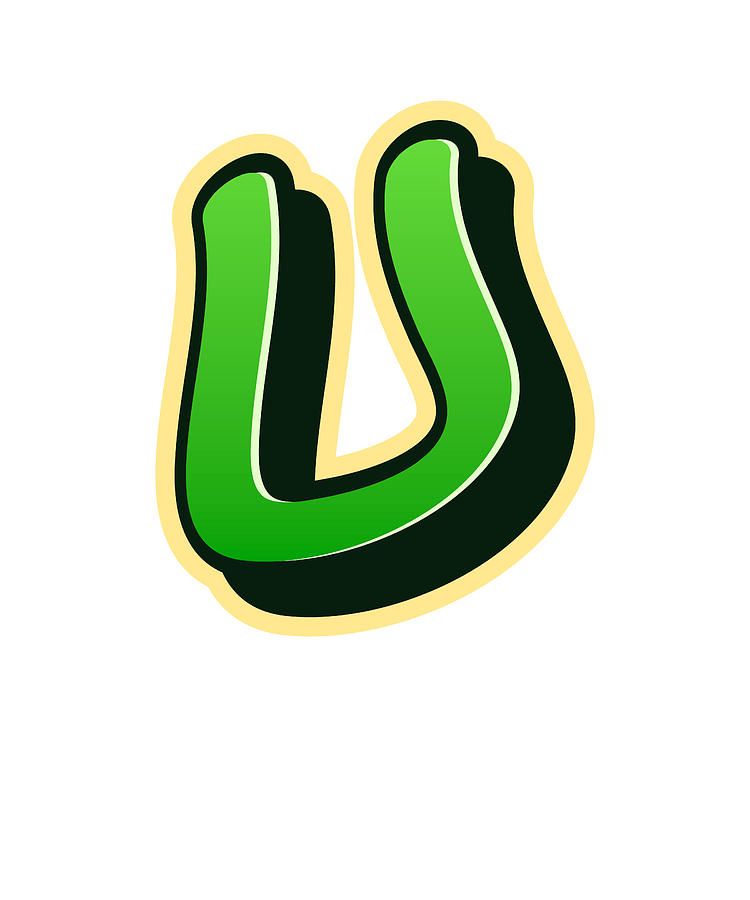 Letter U Graffiti Alphabet, U Typography Green letter U, Streetart ...