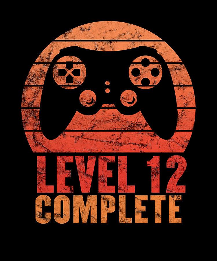 Level 12 Complete - 12nd Wedding Anniversary Gift Video Gamer | Greeting  Card