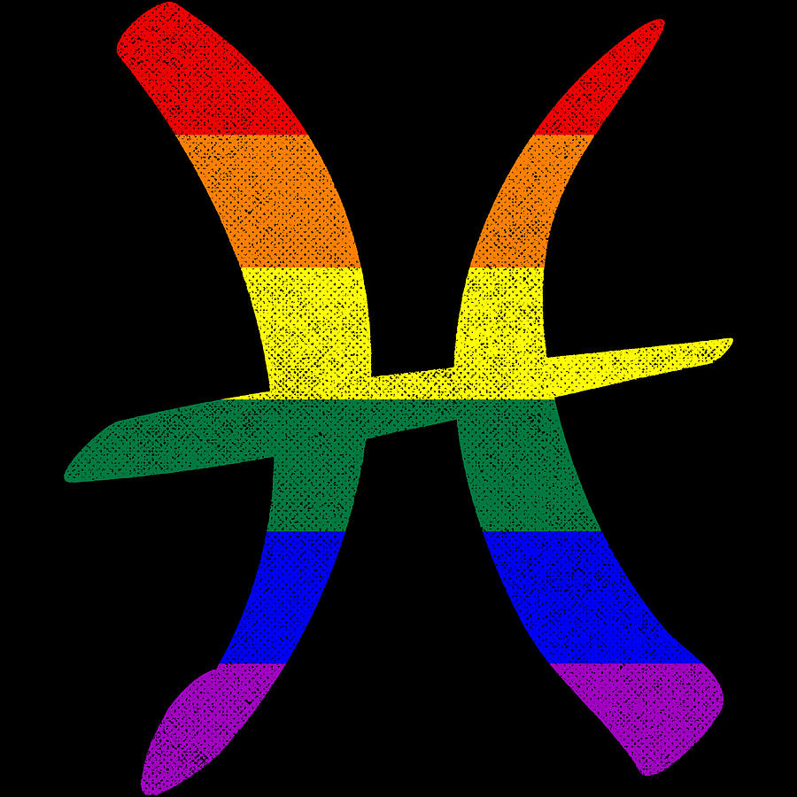 Lgbt Gay Pride Flag Pisces Zodiac Sign Digital Art By Patrick Hiller
