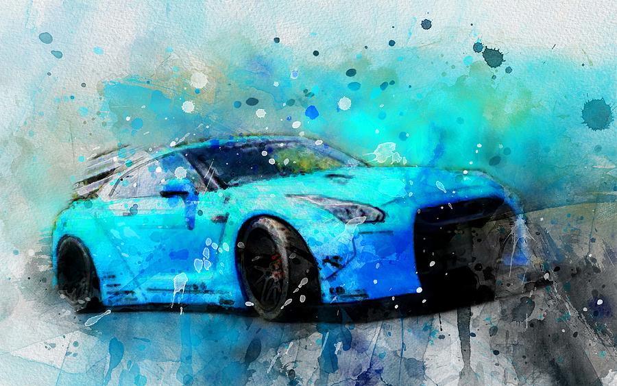 Liberty Walk Tuning Nissan Gt R R35 Supercars Digital Art by Bren