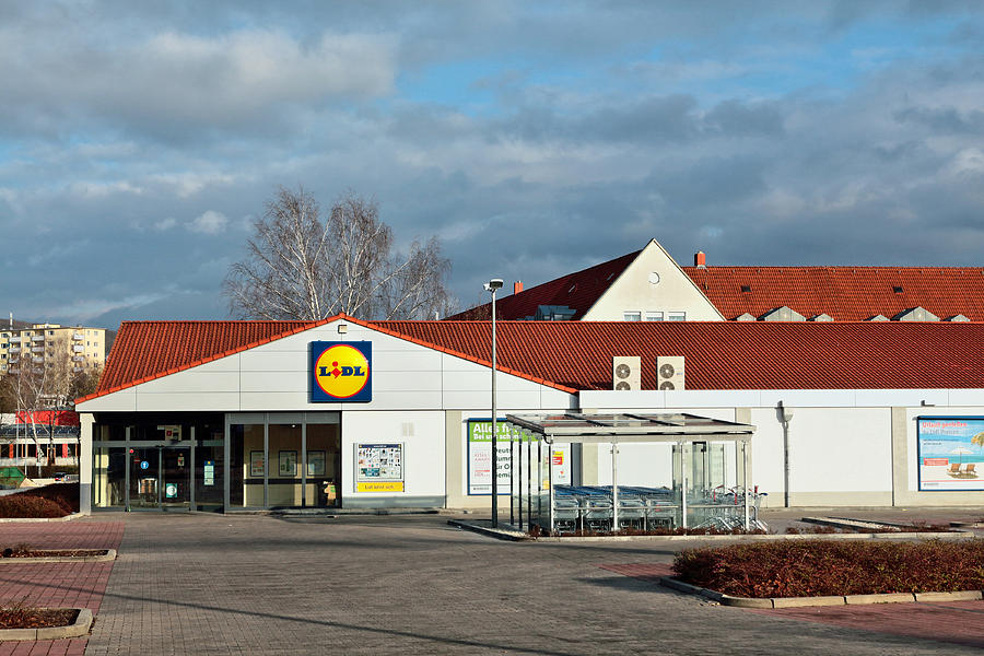 Lidl supermarket store in the german town Amberg #1 Photograph by Tree4Two