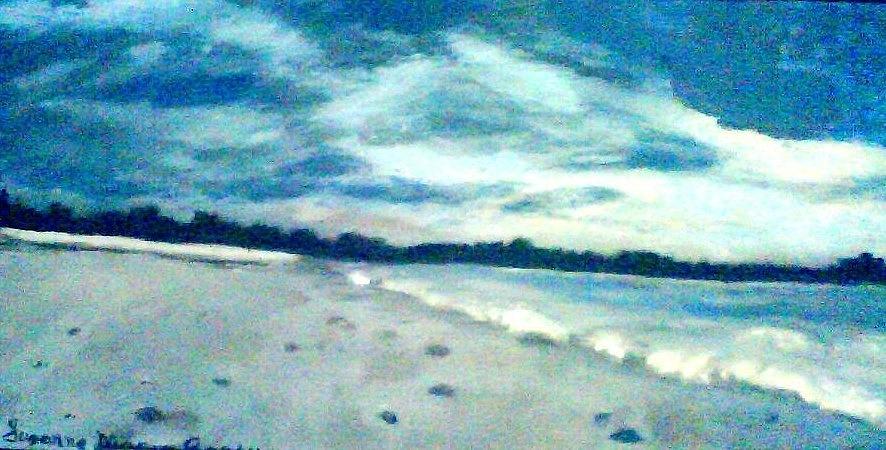 Lido Beach Evening Painting by Suzanne Berthier