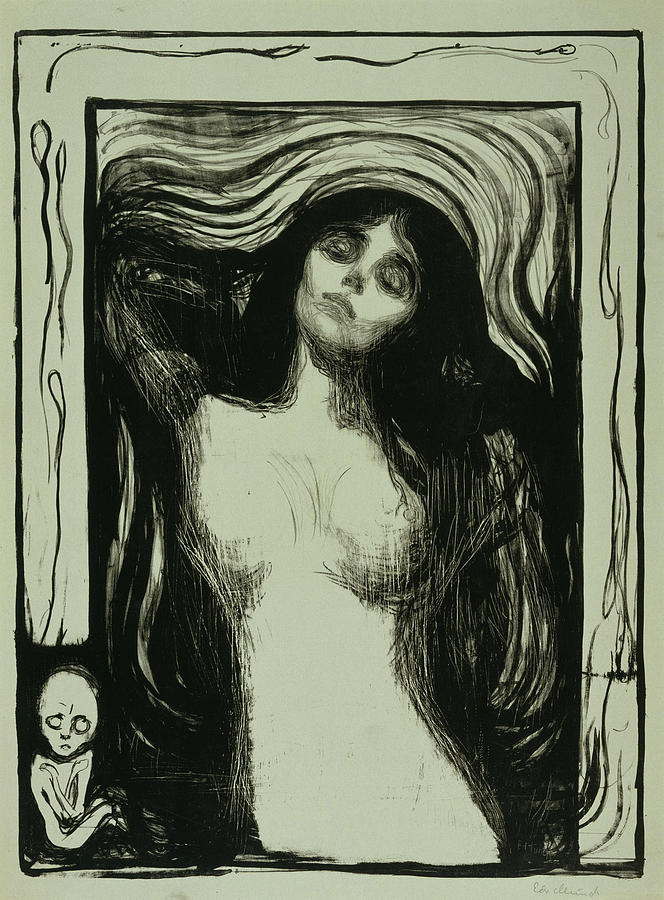 Edvard Munch Painting - Liebendes Weib  Madonna   #1 by Edvard Munch