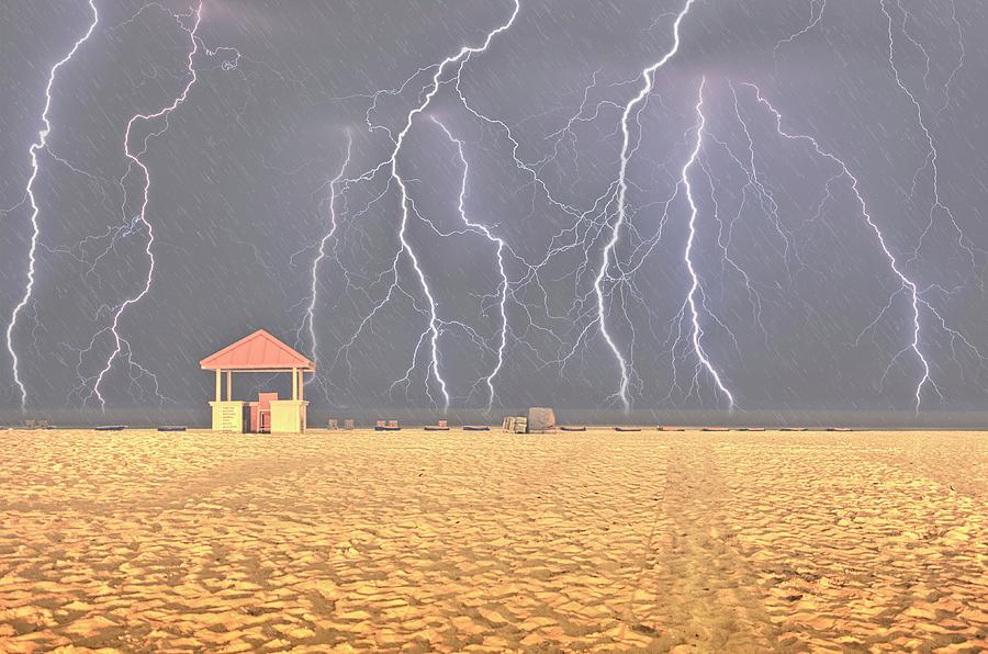 Lightening Storm Photograph by Chuck Burdick