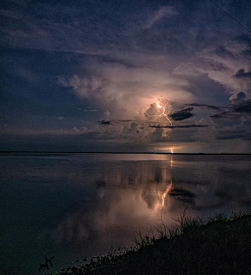 Lightning Reflection #1 Photograph by Jerry Connally