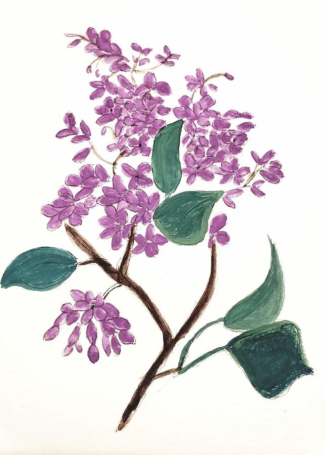 Lilac #2 Painting by Margaret Welsh Willowsilk