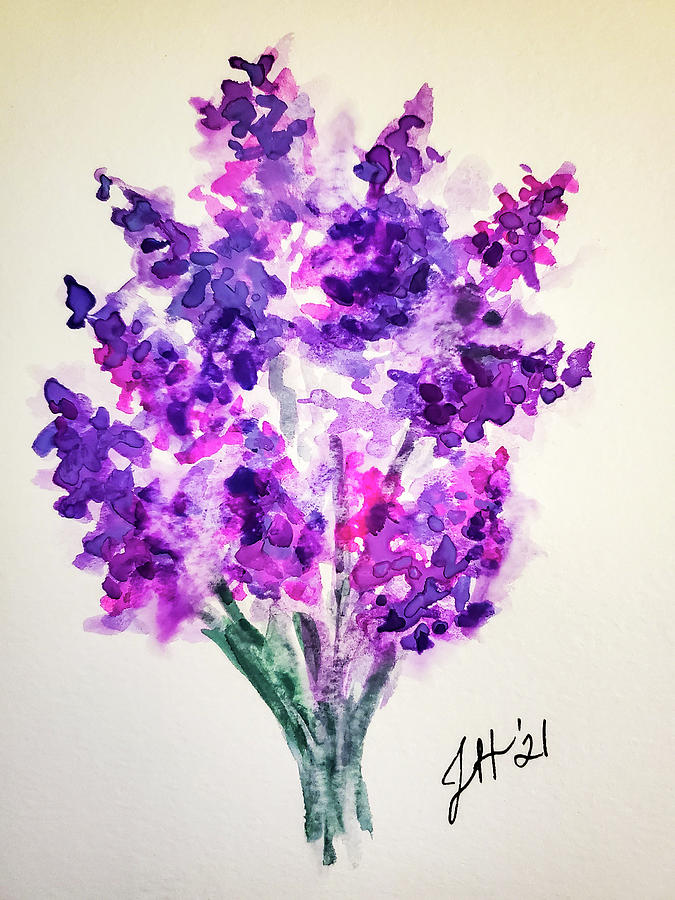 Lilacs #1 Painting by Jean Haynes