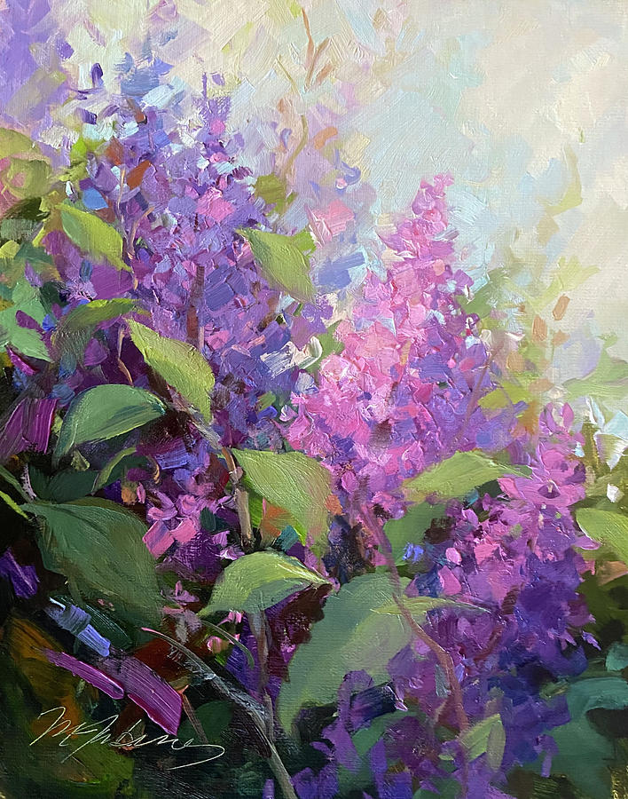 Lilacs Painting by Mary Jabens | Fine Art America