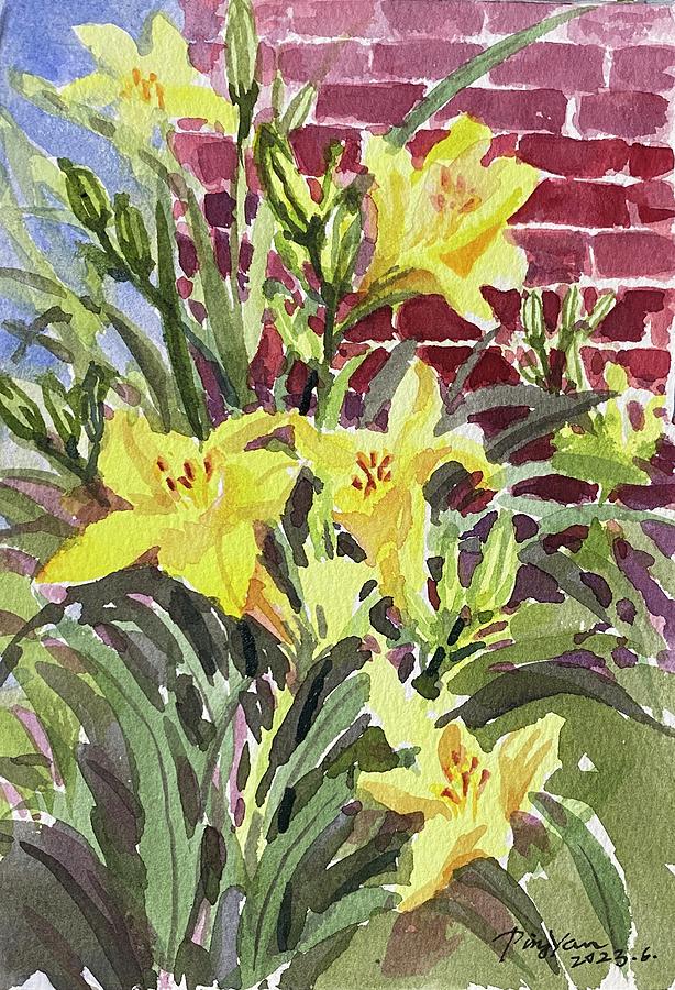 Lily #10 Painting by Ping Yan