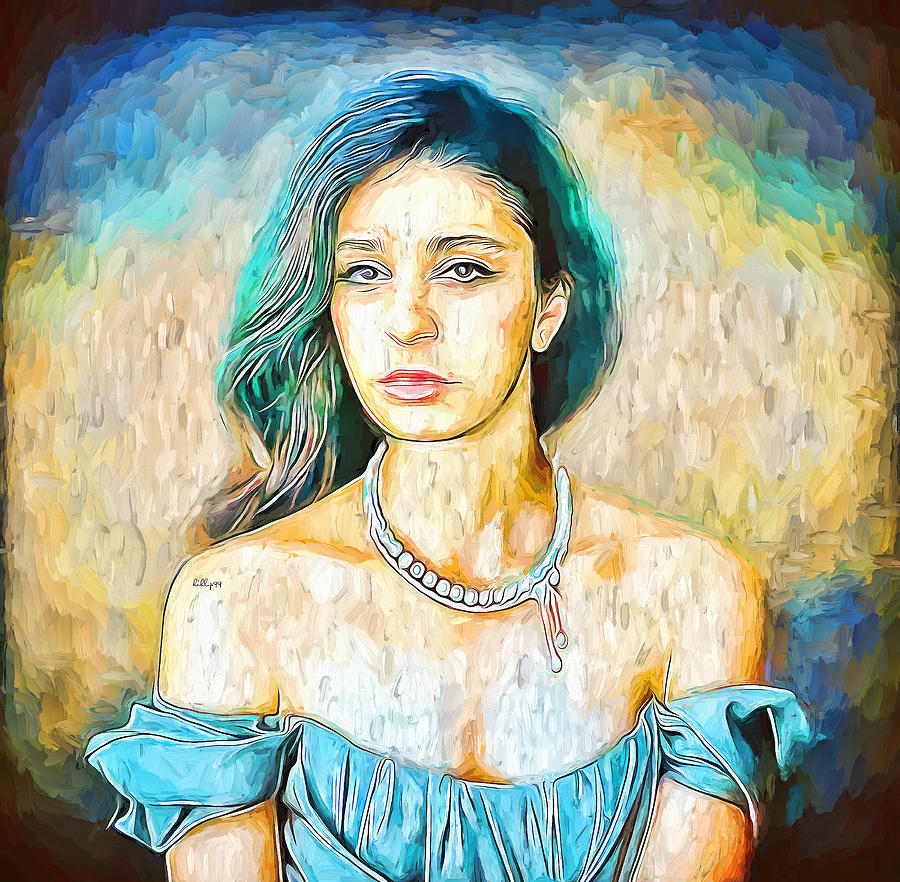 Lina portrait #1 Painting by Nenad Vasic