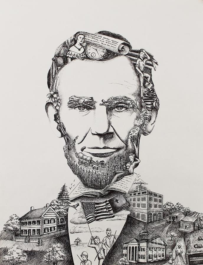 Lincoln in Illinois Drawing by Erin Gonzalez - Fine Art America