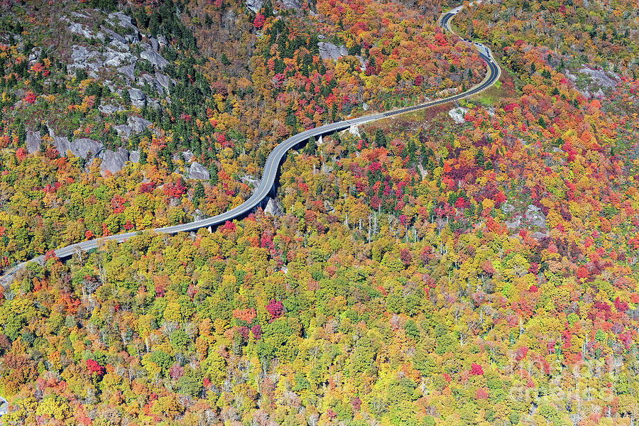 Linn Cove Viaduct on the Blue Ridge Parkway at the Base of Grand #1 Photograph by David Oppenheimer
