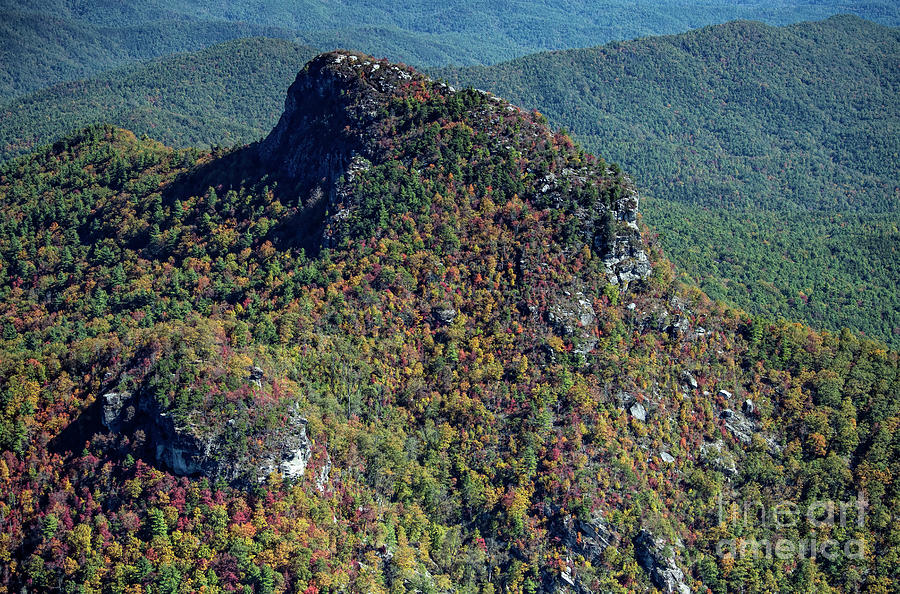 Linville Gorge Wilderness Table Rock Mountain with Peak Autumn C #1 Photograph by David Oppenheimer