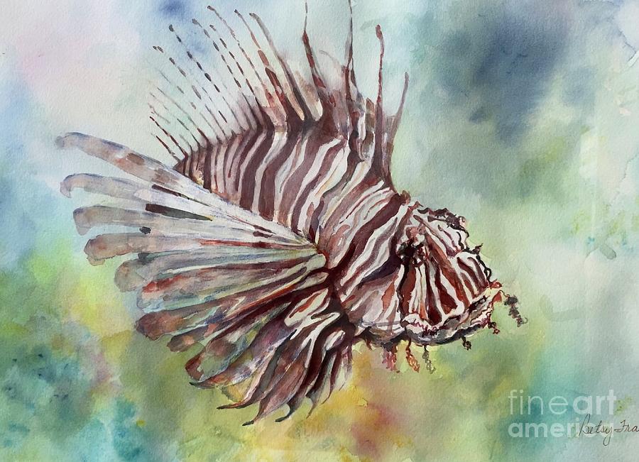 Lion Fish Painting by Betsy Frank - Fine Art America