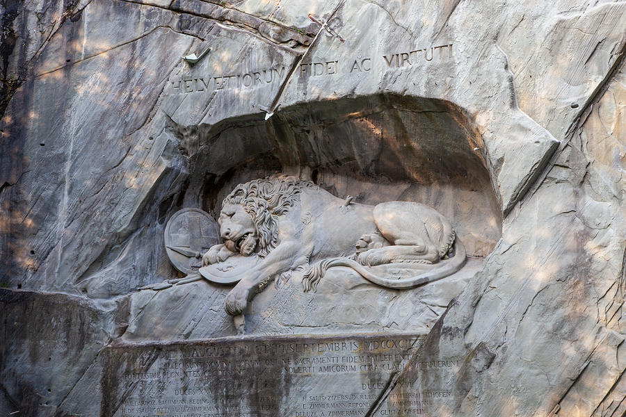 Lion Monument,Lucerne,Switzerland #1 Photograph by MOAimage