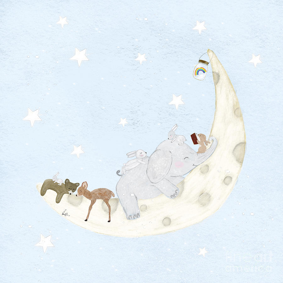 Woodland Animals Painting - Little Bedtime Stories by Bri Buckley