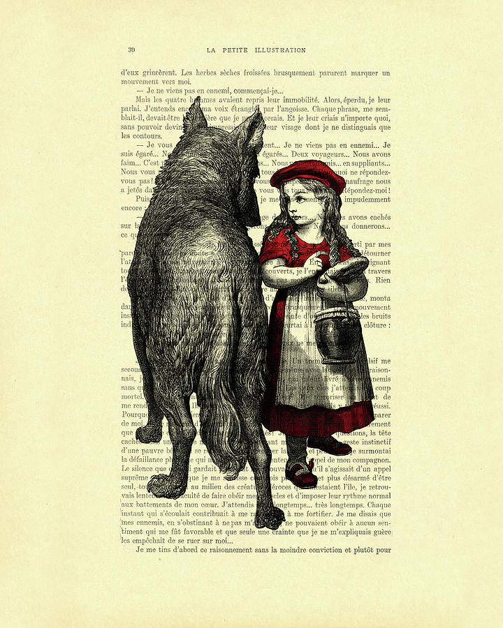 Fantasy Mixed Media - Little Red Riding Hood  #1 by Madame Memento