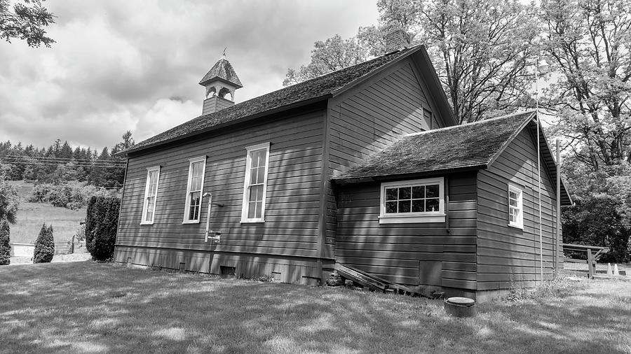Little Schoolhouse BW  #1 Photograph by Cathy Anderson