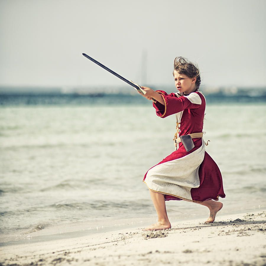 Little shieldmaiden practicing #1 Photograph by Imgorthand