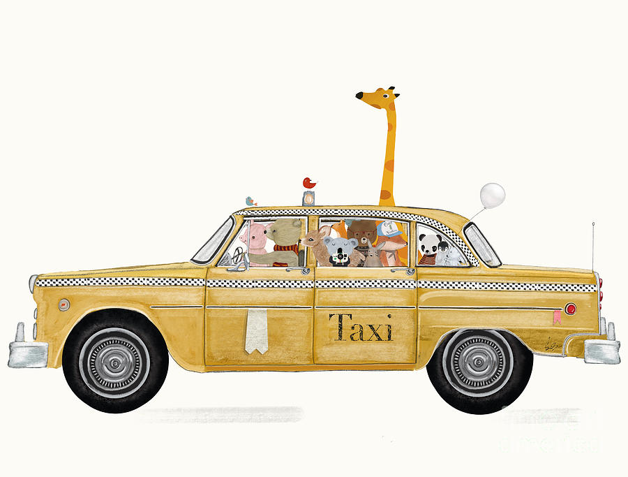Little Yellow Taxi #1 Painting by Bri Buckley