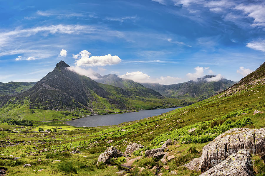 Llyn Ogwen and Tryfan Mountain Snowdonia  #1 Photograph by Adrian Evans