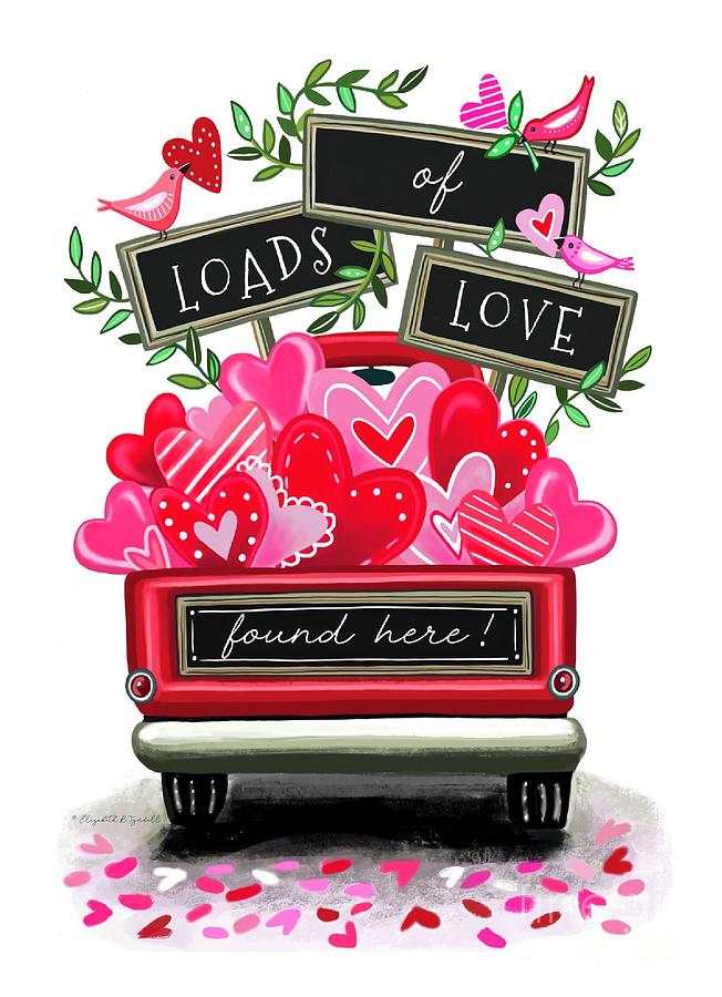 Loads of Love  #2 Painting by Elizabeth Robinette Tyndall