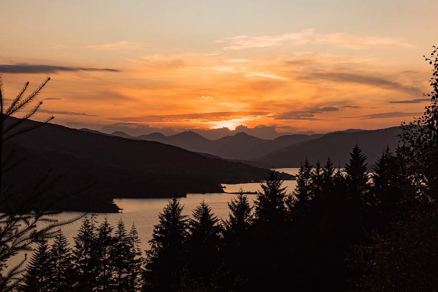 Loch Katrine sunset  #1 Photograph by Daniel Letford