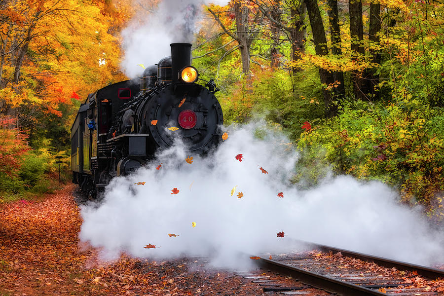 Locomotive No 40 Steam Train #1 Photograph by Susan Candelario