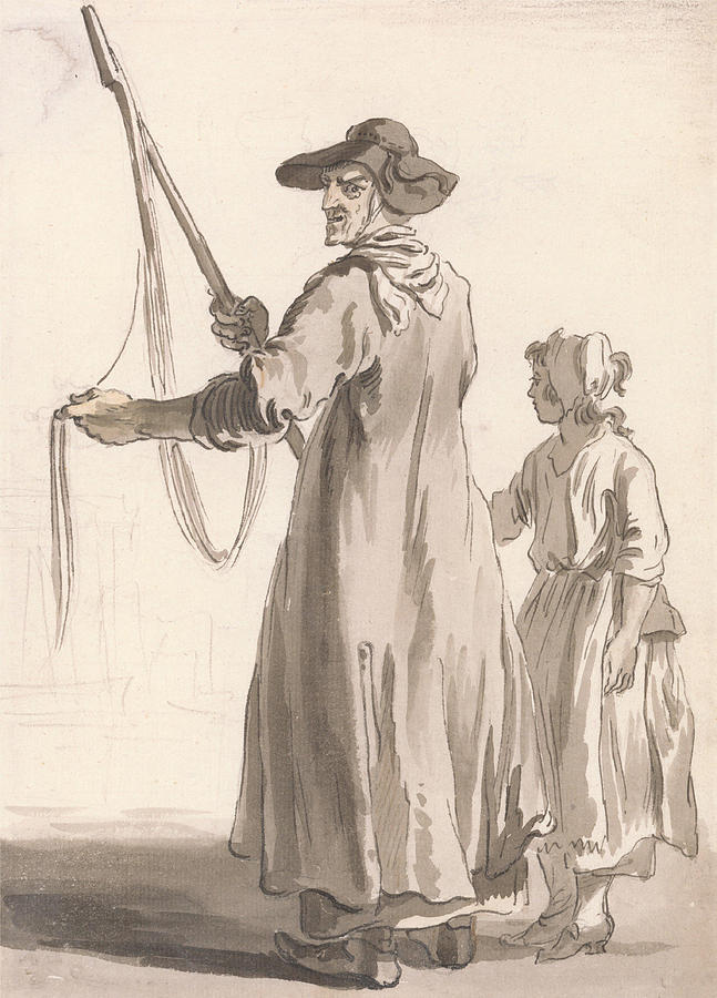 Paul Sandby Painting - London Cries A Lace Seller  #1 by Paul Sandby