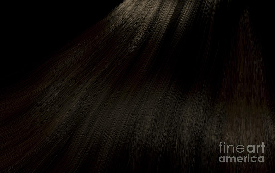 Long Brunette Hair Digital Art