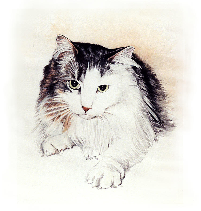 Birthday Kitty Painting by Patrice Clarkson