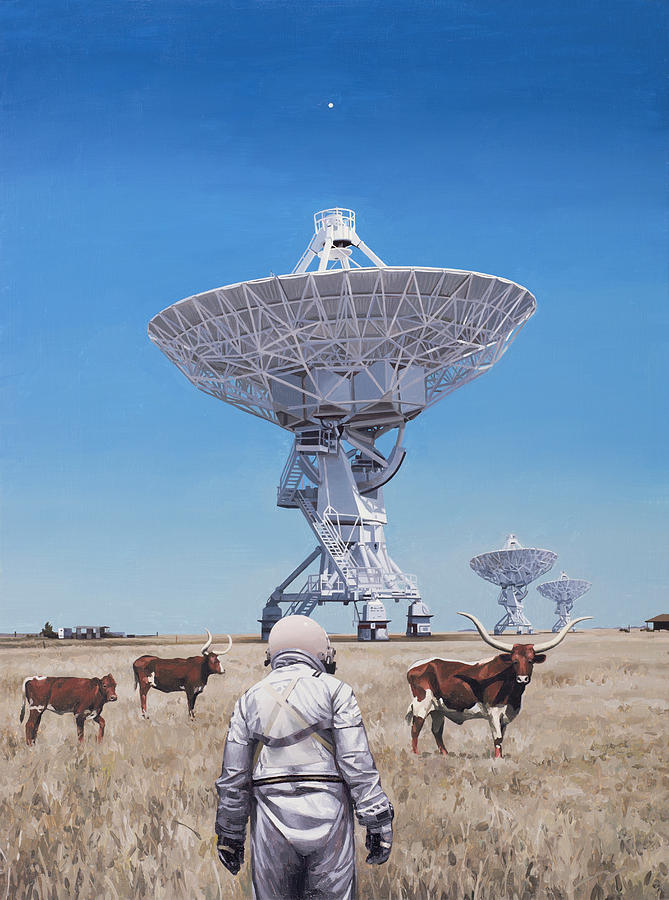 Space Painting - Longhorns #1 by Scott Listfield