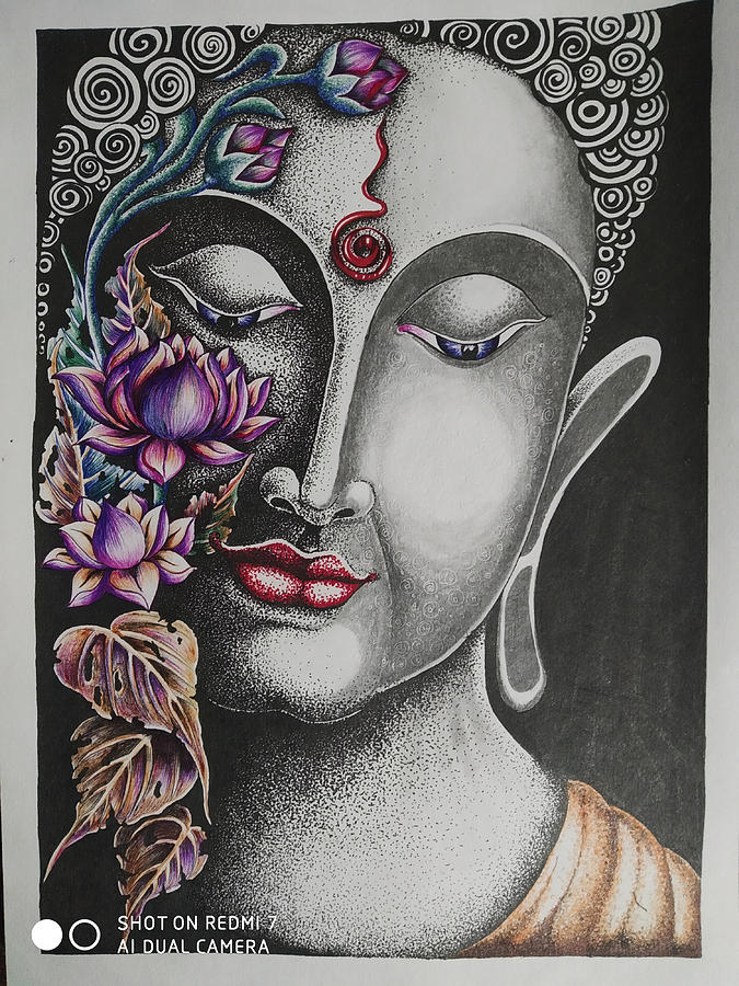 Lord Buddha  Painting by Arjun Das  Exotic India Art