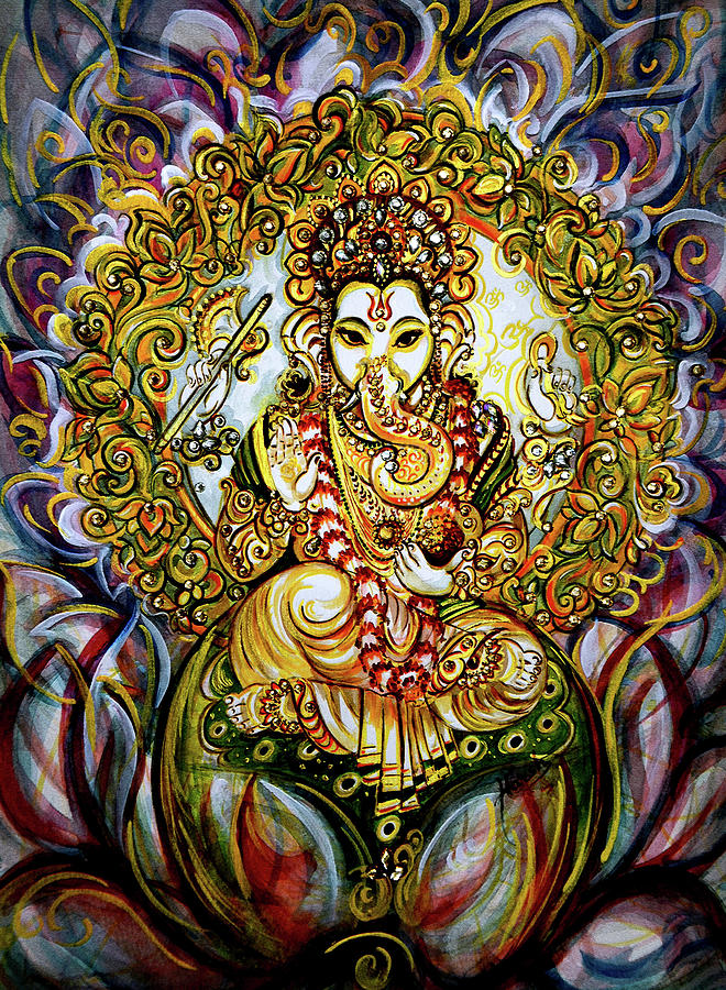 Buddha Painting - Lord Ganesha #1 by Harsh Malik