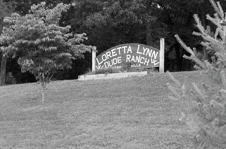 Loretta Lynn Dude Ranch Hurricane Mills TN BW #1 Photograph by Bob Pardue